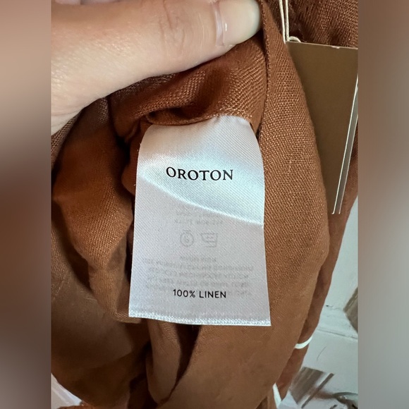 NWT Tuckernuck Oroton Linen Apron Dress | US Sz 10, AU Sz 14 - Picture 11 of 12